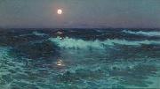 Lionel Walden Moonlight, oil painting by Lionel Walden, France oil painting artist